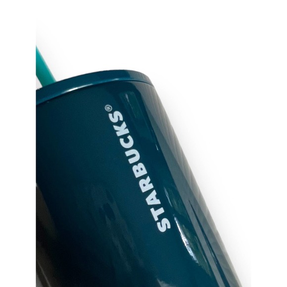 Starbucks 2023 Blue Teal 2 Tone Stainless Steel Cold Cup Venti Tumbler NEW - Picture 2 of 16